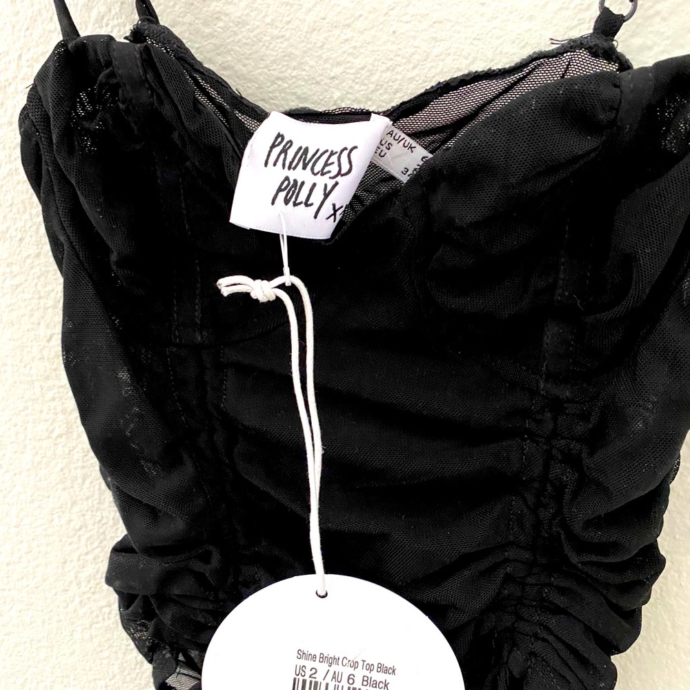 Black mesh tank top